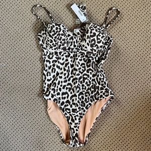 NWT J Crew leopard one piece